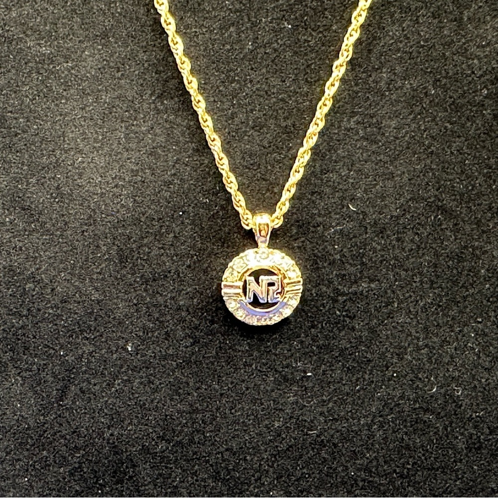 Nina Ricci Gold and Crystal Necklace